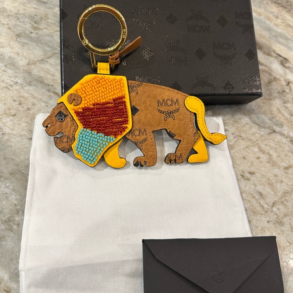 Brand new in box MCM lion key ring